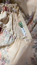 Load image into Gallery viewer, Sale~ 1970’s Vintage Floral Pinstriped Voile Maxi Dress

