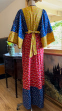 Load image into Gallery viewer, 1970’s Vintage Calico Kimono Sleeve Dress by Young Innocent
