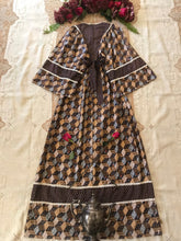 Load image into Gallery viewer, 1970’s vintage patchwork calico kimono dress by Young Innocent
