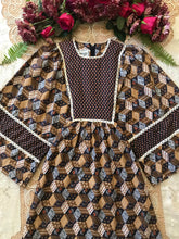 Load image into Gallery viewer, 1970’s vintage patchwork calico kimono dress by Young Innocent
