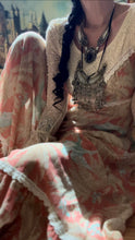 Load image into Gallery viewer, Authentic 1960’s Vintage Tropical Birds and Berries Print Black Label Gunne Sax Maxi Dress
