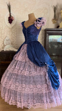 Load image into Gallery viewer, Hand Dyed 1980’s Vintage Satin and Lace Gown by ZumZum
