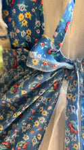 Load image into Gallery viewer, Handmade Vintage Blue Floral Calico Pinafore Apron
