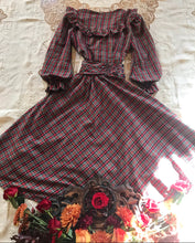 Load image into Gallery viewer, 1970’s vintage plaid blouse and skirt set by Candi of California
