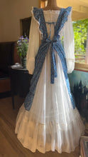 Load image into Gallery viewer, Handmade Vintage Blue Floral Calico Pinafore Apron

