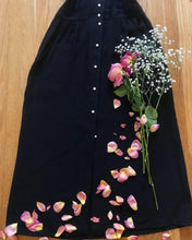 Load image into Gallery viewer, Cutie 1970’s Vintage Black Crepe Gunne Sax dress
