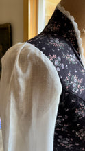 Load image into Gallery viewer, Beautiful 1970’s Vintage Black Calico Gunne Sax Midi Dress
