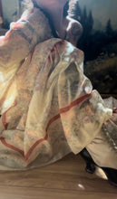 Load image into Gallery viewer, Sale~ 1970’s Vintage Floral Pinstriped Voile Maxi Dress
