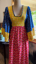 Load image into Gallery viewer, 1970’s Vintage Calico Kimono Sleeve Dress by Young Innocent
