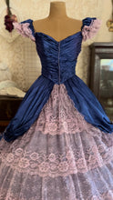 Load image into Gallery viewer, Hand Dyed 1980’s Vintage Satin and Lace Gown by ZumZum
