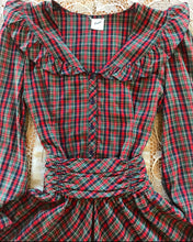 Load image into Gallery viewer, 1970’s vintage plaid blouse and skirt set by Candi of California
