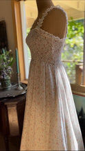 Load image into Gallery viewer, Summer 1970&#39;s vintage smocked floral Candi Jones maxi sundress
