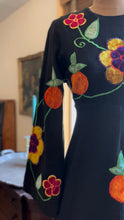 Load image into Gallery viewer, Stunning 1970’s Vintage Velvet Appliqué Dress from Pakistan
