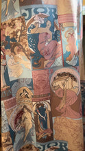 Load image into Gallery viewer, Mucha Print 1970’s Vintage Tie Bust Halter Dress

