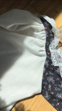 Load image into Gallery viewer, Tea Party 1970’s Vintage Black Calico Gunne Sax Midi Dress
