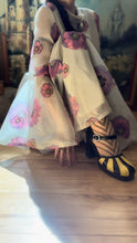 Load image into Gallery viewer, Authentic 1960’s Vintage Poppy Print Angel Sleeve Hostess Dress by Alfred Shaheen
