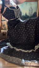 Load image into Gallery viewer, Beautiful 1970’s Vintage Black Calico Gunne Sax Maxi Sundress
