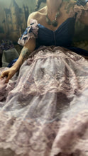 Load image into Gallery viewer, Hand Dyed 1980’s Vintage Satin and Lace Gown by ZumZum
