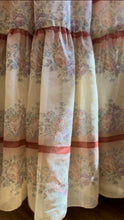 Load image into Gallery viewer, Sale~ 1970’s Vintage Floral Pinstriped Voile Maxi Dress
