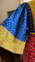 Load image into Gallery viewer, 1970’s Vintage Calico Kimono Sleeve Dress by Young Innocent
