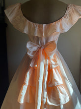 Load image into Gallery viewer, 1980’s Vintage Peach Taffeta Gunne Sax Midi Dress
