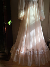 Load image into Gallery viewer, 1970’s Vintage Pale Tea Rose Pink Gunne Sax Maxi Dress
