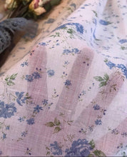 Load image into Gallery viewer, Authentic 1970’s vintage Blue Roses and Blueberry Print Voile Gunne Sax dress
