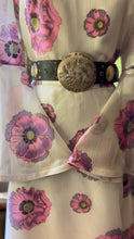 Load image into Gallery viewer, Authentic 1960’s Vintage Poppy Print Angel Sleeve Hostess Dress by Alfred Shaheen
