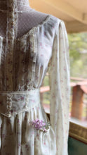 Load image into Gallery viewer, 1970’s vintage Ivory Floral voile Blouse and Skirt set by Gunne Sax
