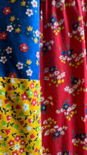 Load image into Gallery viewer, 1970’s Vintage Calico Kimono Sleeve Dress by Young Innocent
