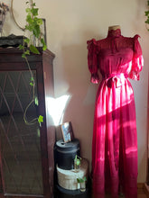 Load image into Gallery viewer, 1970’s Vintage Elderberry Chiffon and Lace dress by Dance Allure for Alfred Angelo

