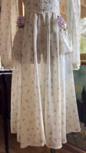 Load image into Gallery viewer, 1970’s vintage Ivory Floral voile Blouse and Skirt set by Gunne Sax
