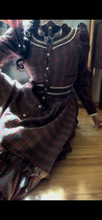 Load image into Gallery viewer, Authentic 1970’s Vintage Plaid and Velveteen Gunne Sax Midi Dress
