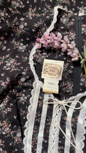 Load image into Gallery viewer, Beautiful 1970’s Vintage Black Calico Gunne Sax Midi Dress
