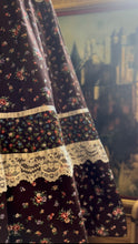 Load image into Gallery viewer, Authentic 1970’s Vintage Brown Calico Gunne Sax Maxi Sundress
