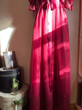 Load image into Gallery viewer, 1970’s Vintage Elderberry Chiffon and Lace dress by Dance Allure for Alfred Angelo
