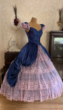 Load image into Gallery viewer, Hand Dyed 1980’s Vintage Satin and Lace Gown by ZumZum

