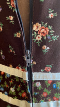 Load image into Gallery viewer, Authentic 1970’s Vintage Brown Calico Gunne Sax Maxi Sundress
