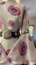Load image into Gallery viewer, Authentic 1960’s Vintage Poppy Print Angel Sleeve Hostess Dress by Alfred Shaheen
