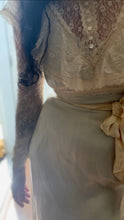 Load image into Gallery viewer, Authentic 1970’s Vintage Buttercream Liquid Satin Gunne Sax Maxi Dress
