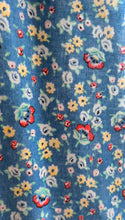 Load image into Gallery viewer, Handmade Vintage Blue Floral Calico Pinafore Apron
