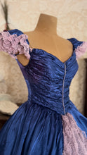 Load image into Gallery viewer, Hand Dyed 1980’s Vintage Satin and Lace Gown by ZumZum

