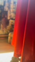 Load image into Gallery viewer, Rare Showstopper 1960’s Vintage Liquid Red Satin Ruffle Maxi Dress
