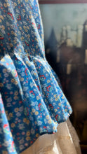 Load image into Gallery viewer, Handmade Vintage Blue Floral Calico Pinafore Apron
