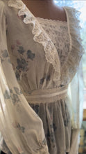 Load image into Gallery viewer, Authentic 1970’s Vintage Sheer Floral Voile Gunne Sax Blouse
