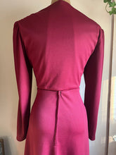 Load image into Gallery viewer, 1970’s Vintage Burgundy and Cream 2 Piece Halter Sundress and Jacket
