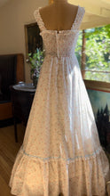 Load image into Gallery viewer, Summer 1970&#39;s vintage smocked floral Candi Jones maxi sundress
