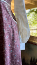 Load image into Gallery viewer, Authentic 1970’s Vintage Mauve Calico Gunne Sax Midi Dress
