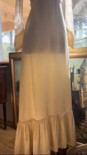 Load image into Gallery viewer, Authentic 1970’s Vintage Buttercream Liquid Satin Gunne Sax Maxi Dress
