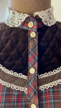 Load image into Gallery viewer, Authentic 1970’s Vintage Plaid and Velveteen Gunne Sax Midi Dress
